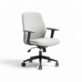 Ergonomic office chair with adjustable height and breathable fabric upholstery