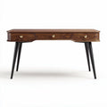Walnut desk with three drawers measuring 120 x 60 x 75cm for home office use