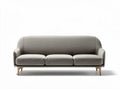Modern gray upholstered sofa with wooden legs 200 x 80 x 90cm