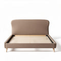 Upholstered bed frame with wooden slats and fabric headboard 200 x 160 x 100cm